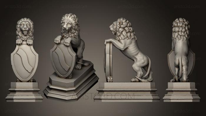 Figurines lions tigers sphinxes (STKL_0205) 3D model for CNC machine